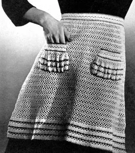 Crocheted Apron Pattern #4030