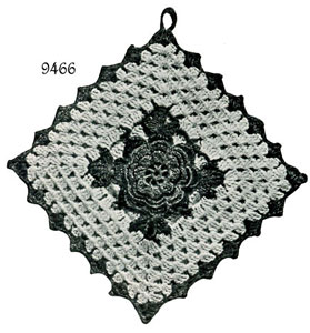 Single Flower Potholder Pattern #9466