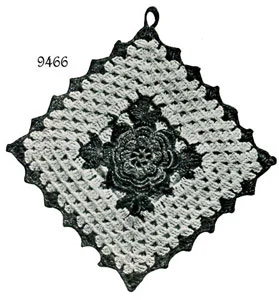 Single Flower Potholder Pattern #9466