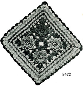 Floral Potholder Pattern #9470