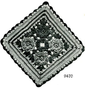Floral Potholder Pattern #9470