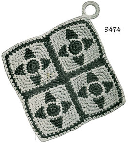 Square Motif Potholder Pattern #9474