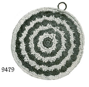 Round Stripes Potholder Pattern #9479