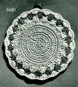 Round Potholder Pattern #9480