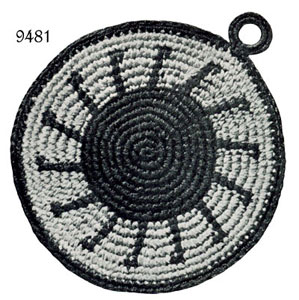 Round Spokes Potholder Pattern #9481