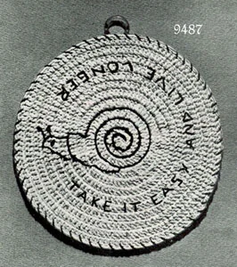 Snail Potholder Pattern #9487