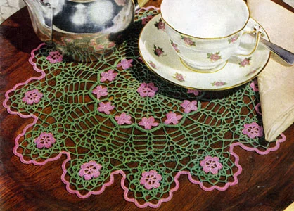 Wild Rose Scallops Doily Pattern
