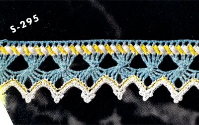 White & Yellow Rick Rack Edging Pattern