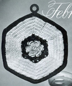Irish Rose Potholder Pattern #S-351