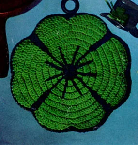 Lucky Clover Potholder Pattern #S-353