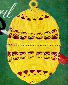 Easter Egg Potholder Pattern #S-356