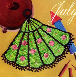 Fan Fair Potholder Pattern #S-361