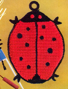 Lady Bug Potholder Pattern #S-362