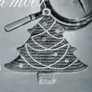 Xmas Tree Potholder Pattern #S-372