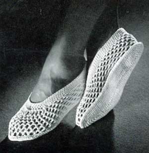 Open Mesh Slippers Pattern #S-432