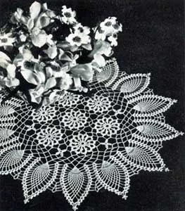 Pineapple Scroll Doily Pattern #S-899
