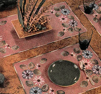 Autumn Color Breakfast Doily Set Pattern #6