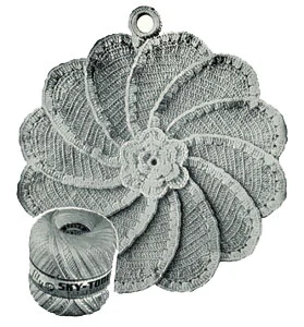 Rose Pinwheel Potholder Pattern #11