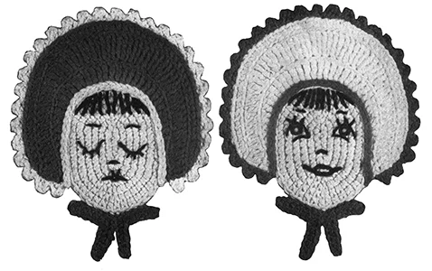 Sunbonnet Twins Potholder or Hot Plate Mats Pattern