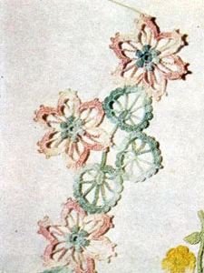 Pillow Case in Crocheted Cut Work Pattern
