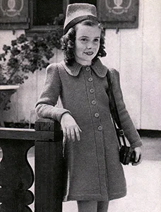 Swiss Shalet Crocheted Coat and Hat Pattern #813