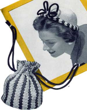 Black & White Striped Bag