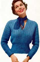 Crocheted Slipon Sweater Pattern | Sizes 12 (14, 16) 