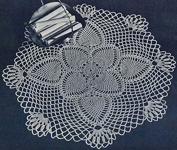 Pineapple Posy Doily Pattern #12-55