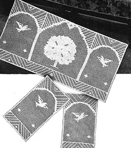 Bird and Tree Chair Set Pattern #7102