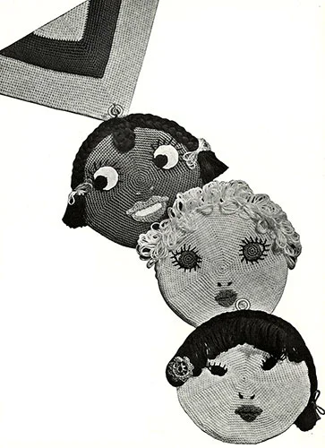 Three Little Maids Potholder Pattern #9074