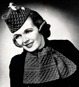 Glengarry Scarf & Hat Set Pattern #2389