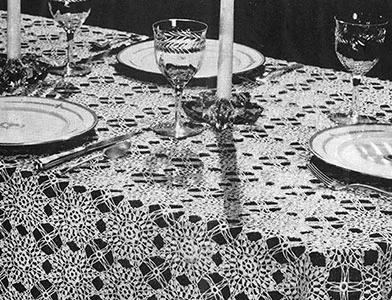 Frost Flowers Tablecloth Pattern #7301