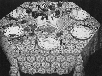 Star and Snow Tablecloth Pattern #7303