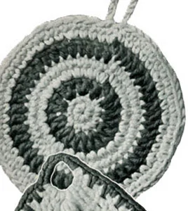 Striped Circle Potholder Pattern
