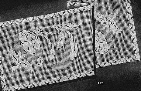 Radiant Rose Runner and Chair Set Pattern #7521