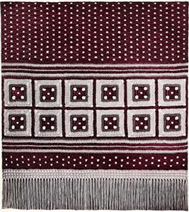 Table Runner with Crossed Squares Pattern #233