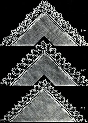 Handkerchief Edging Patterns #816-818