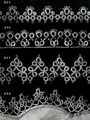 Tatting Edging Patterns #845-848