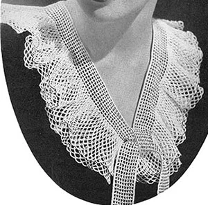 V Neck Double Frill Pattern #259