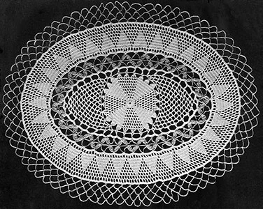 Peach and White Doily Pattern