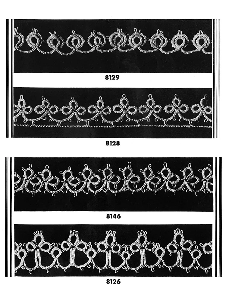 Tatting Edging Patterns #8129, #8128, #8146, #8126