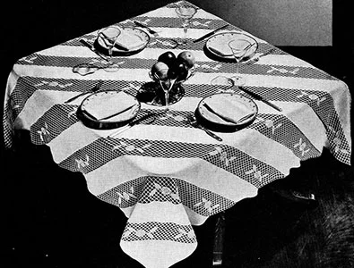 Climbing Rose Tablecloth Pattern #7065