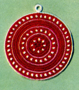 Red and White Potholder Pattern