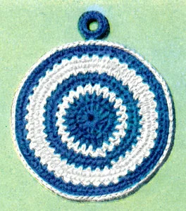 Blue and White Potholder Pattern