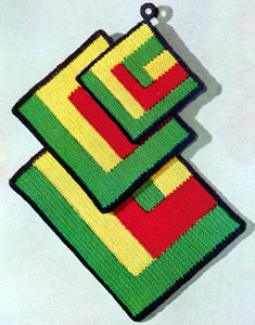 Modern Potholder & Hot Plate Mats Pattern