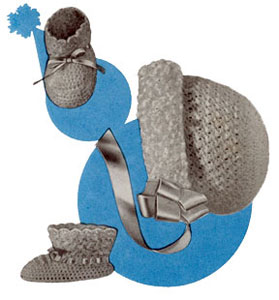 Crocheted Cap and Booties