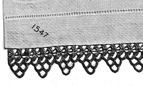 Pointed Medallion Crocheted Edging Pattern #1547