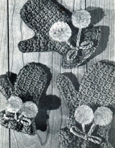Children's Crocheted Mittens
