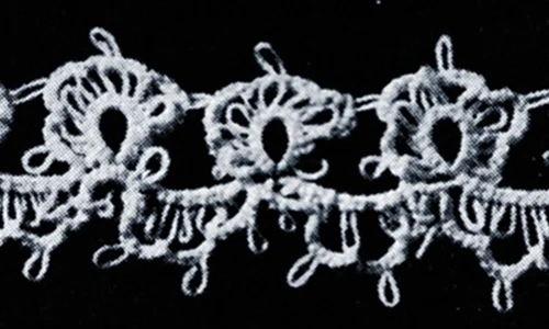 Tatted Wedding Cake Lace Edging #1834