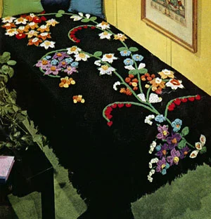 Flower Fountain Afghan Pattern